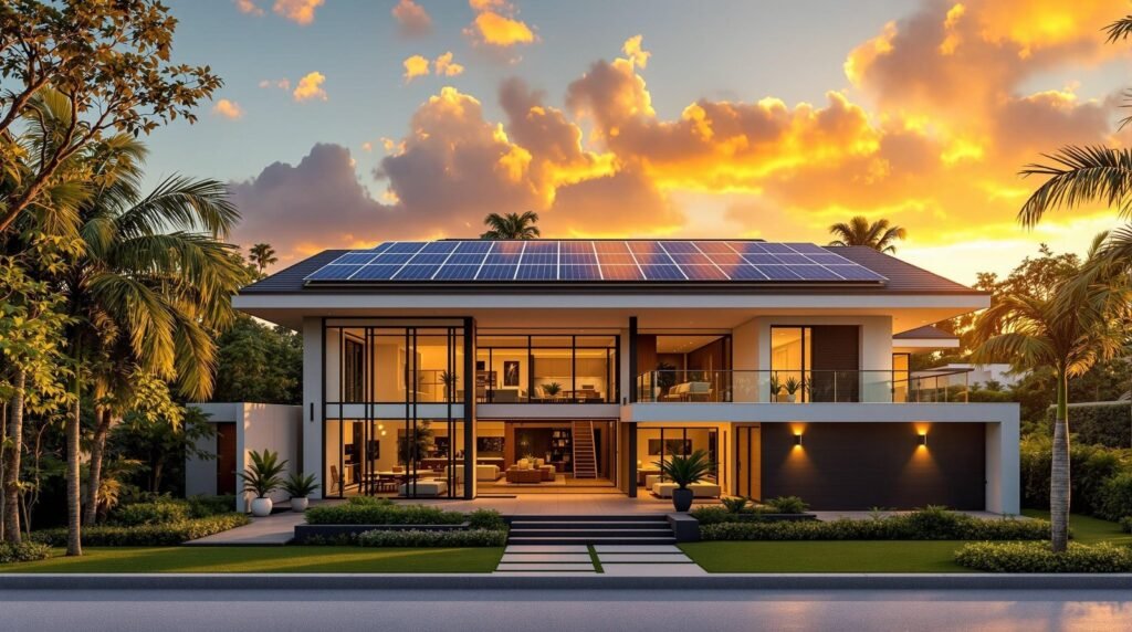 solar panel house
